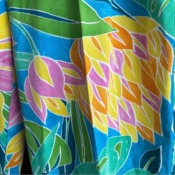 Lauren Ralph Lauren Tropical Watercolor Print Cropped Pants - Picture 3 of 9